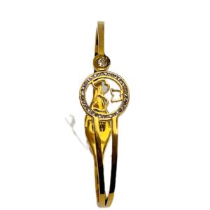 BRACCIALE RIGIDO COLOR ORO E STRASS