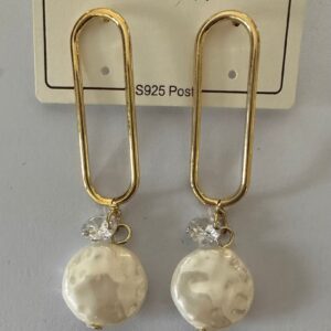 ORECCHINI CON PUNTI LUCE E SIMIL PERLE