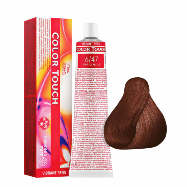 Wella Color Touch Vibrant Reds 6/47 Biondo Scuro Rame Sabbia 60ml - colore semi permanente senza ammoniaca